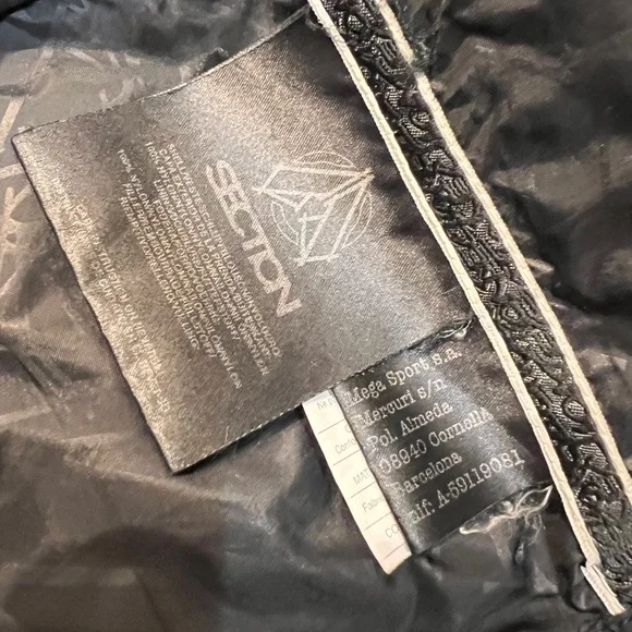 Section Vintage MFM Snowboard Coat Jacket With Hood Rare Black XL - Picture 7 of 16